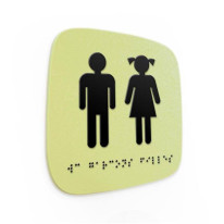 Plaque de porte Touchy® Square - WC Enfants - 120