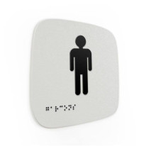 Plaque de porte Touchy® Square - WC Garçons - 120