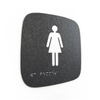 Plaque de porte Touchy® Square - WC Femmes - 120 x