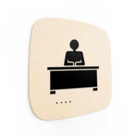 Plaque de porte Touchy® Square - Bureau - 120 x 12