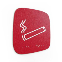 Plaque de porte Touchy® Square - Zone fumeurs - 12