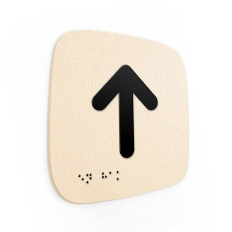 Plaque de porte Touchy® Square - Flèche haut - 120