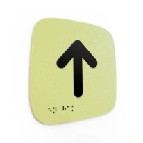 Plaque de porte Touchy® Square - Flèche haut - 120