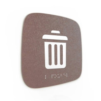 Plaque de porte Touchy® Square - Local poubelles -