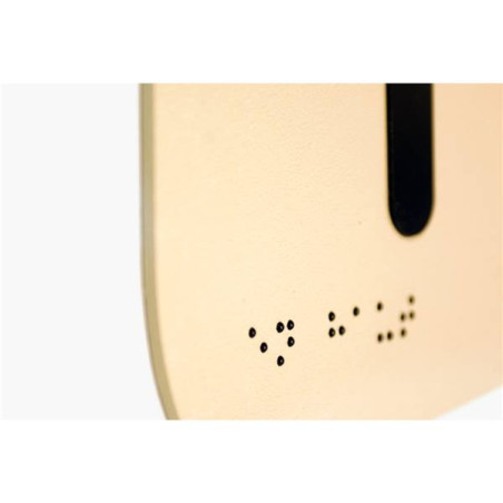 Plaque de porte Touchy® Square - Issue de secours - 120 x 120 mm - Relief et braille