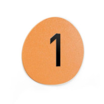 Signalétique Touchy® Disk - Numéro 1 - Diamètre Ø1