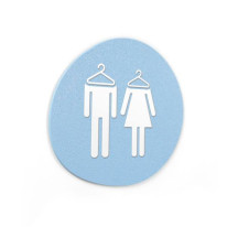 Signalétique Touchy® Disk - Picto Vestiaires - Dia