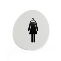 Signalétique Touchy® Disk - Picto Vestiaires Femme
