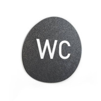 Signalétique Touchy® Disk - WC - Diamètre Ø120 mm 