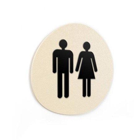 Signalétique Touchy® Disk - Picto WC Hommes/Femmes