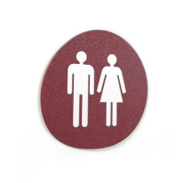 Signalétique Touchy® Disk - Picto WC Hommes/Femmes