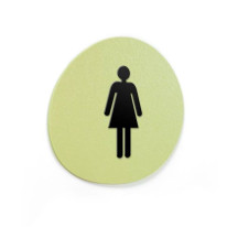 Signalétique Touchy® Disk - Picto WC Femmes - Diam