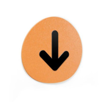 Signalétique Touchy® Disk - Picto En bas - Diamètr
