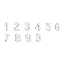 Chiffre découpé Blanc en PVC d´ép. 5 mm - Gamme Hy
