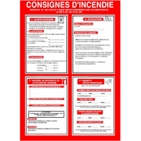 Consigne d´incendie conforme à l´article R.4227-37