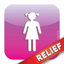 Plaque de porte Relief´Icone® Dimension H120 x L12