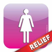 Plaque de porte Relief´Icone® Dimension H120 x L12