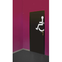 Grand Adhésif pour porte de toilettes handicapés -