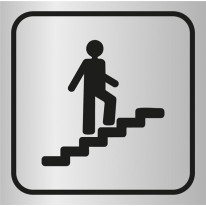 Picto gravé Escalier montant - Gamme Métal