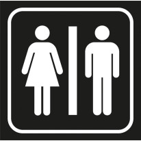 Picto gravé les toilettes hommes femmes - Gamme Co