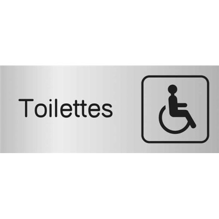 Etiquette gravée Toilettes Hommes Femmes Handicapé