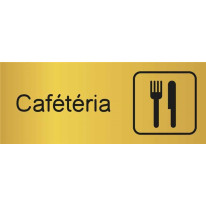 Etiquette gravée Cafétéria - Gamme Métal