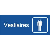 Plaquette gravée Vestiaires hommes - Gamme Couleur