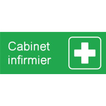 Plaquette gravée Cabinet infirmier - Gamme Couleur