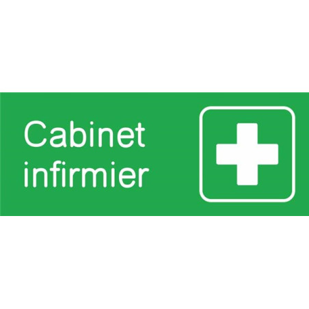 Plaquette gravée Cabinet infirmier - Gamme Couleur