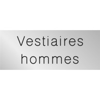 Signalétique gravée Vestiaires hommes - Gamme Méta