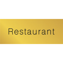 Signalétique gravée Restaurant- Gamme Métal