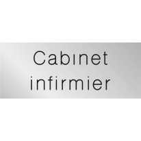 Etiquette gravée Cabinet infirmier - Gamme Métal