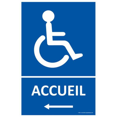 Panneau Accueil Handicapésà gauche