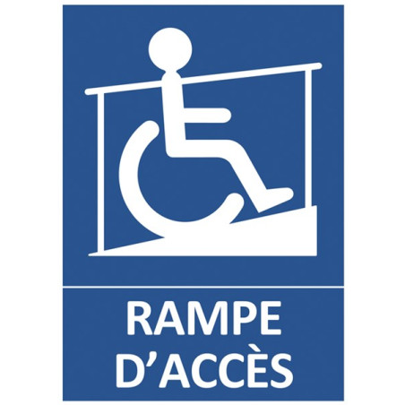 Panneau Rampe d´Accès pour personnes handicapées