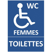 Panneau Toilettes pour Femmes Handicapées