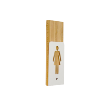 Picto Femme Bois et Alu - Gamme Wood®