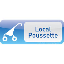 Plaque de porte Local poussette Text´icone®