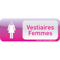 Plaque de porte Vestiaires femmes Text´icone®