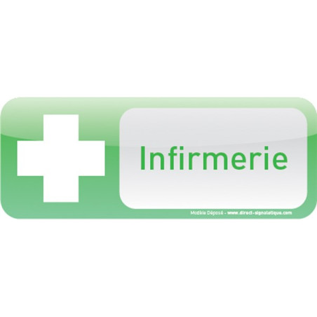 Plaque de porte Infirmerie Text´icone®