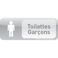 Plaque de porte Toilettes Garçons Text´icone®