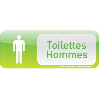Plaque de porte Toilettes Hommes Text´icone®®