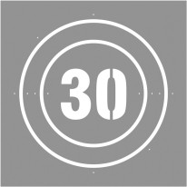 Pochoir Vitesse limitée à  30 km/h