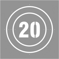 Pochoir Vitesse limitée à  20 km/h