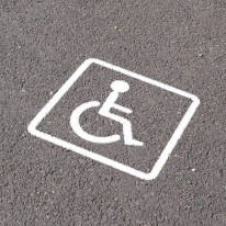 Pochoirs handicapés pour marquage de parking