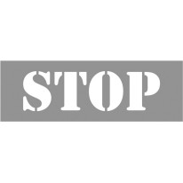 Pochoir STOP pour marquage aérosol