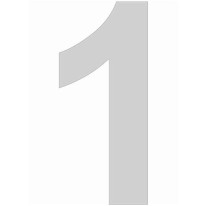 Chiffres en aluminium brossé découpés - h 150 mm