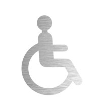 Pictogramme handicapé découpé en aluminium