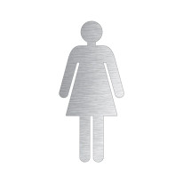 Pictogramme toilettes femmes découpé en aluminium