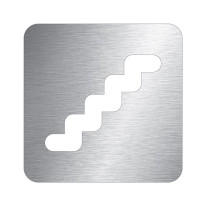 Pictogramme escalier découpé en aluminium