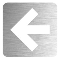 Pictogramme Flèche découpé en aluminium